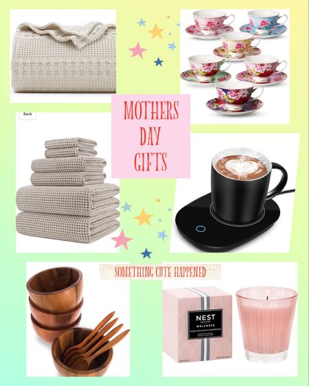 Mother’s Day gifts
Mother’s Day
Tea set
Waffle knit towel set
Waffle knit throw blanket
Nest candles
Wooden bowl set
Coffee mug warmer


#LTKSeasonal #LTKGiftGuide #LTKFind