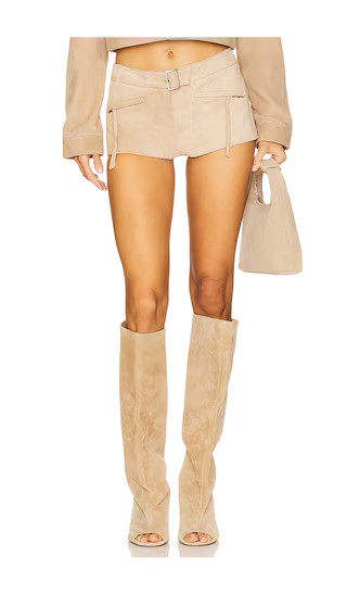 x REVOLVE Winona Suede Short in Sand | Revolve Clothing (Global)
