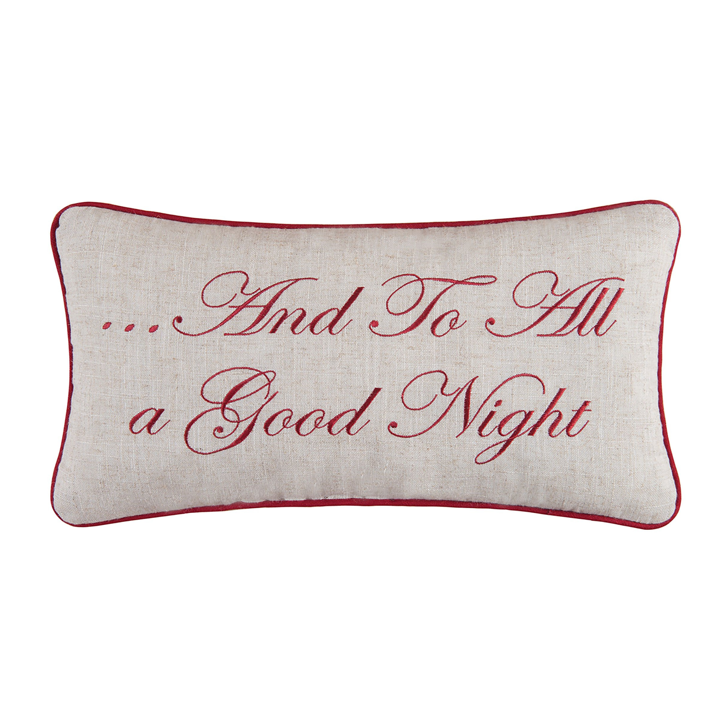 C&F Home Christmas and to All A Good Night Embroidered Accent Pillow 10" x 19" Xmas Festive Winte... | Amazon (US)