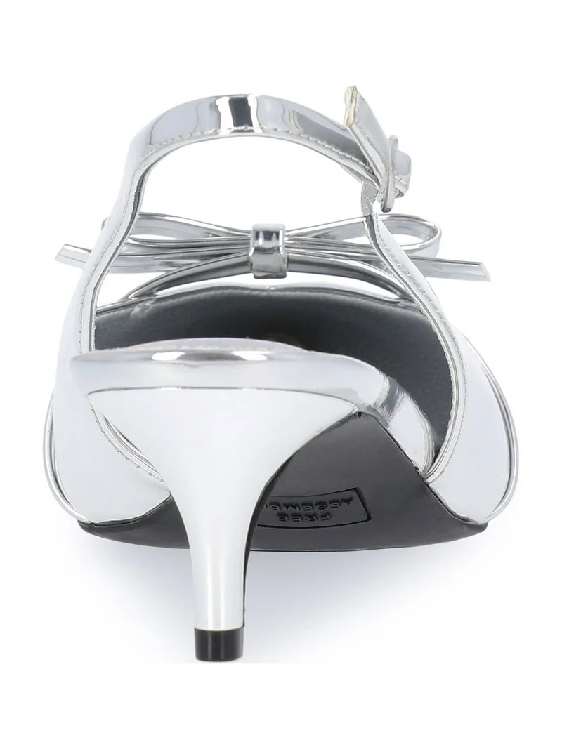 Free Assembly Women's Slingback Kitten Heel Shoes with Bow | Walmart (US)