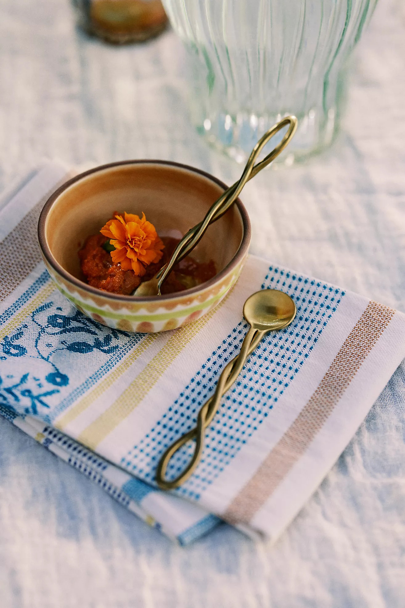 The Mediterranean Dish Stainless Steel Appetizer Spoons, Set of 2 | Anthropologie (US)