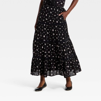 Women's Lace Maxi Pull On Skirt - Universal Thread™ Cream Floral M | Target