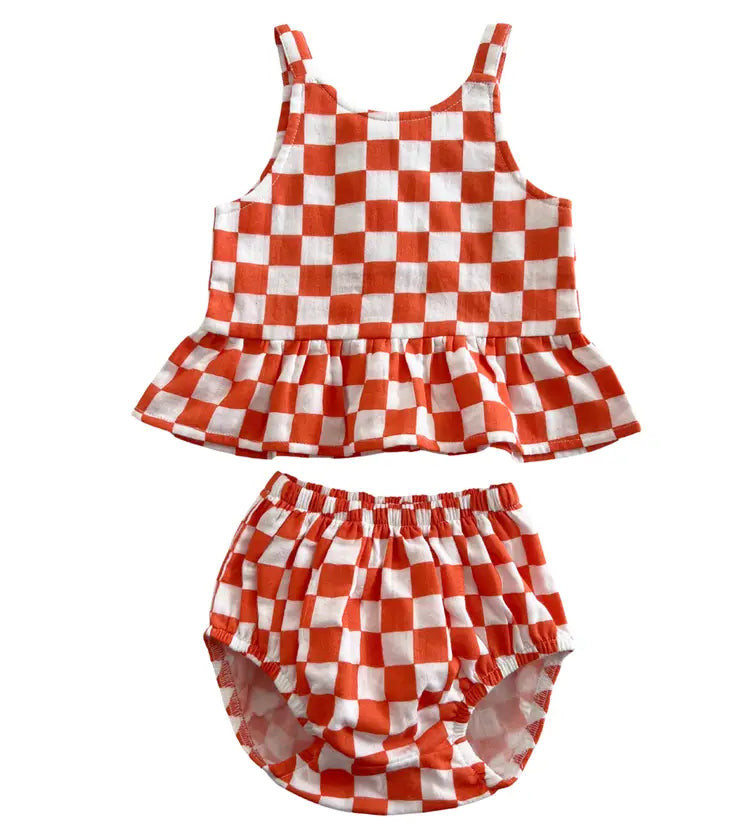 Tangerine Organic Peplum Set | PEGGI + ME