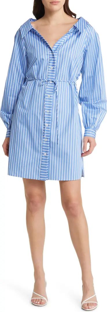 Stripe Long Sleeve Organic Cotton Shirtdress | Nordstrom