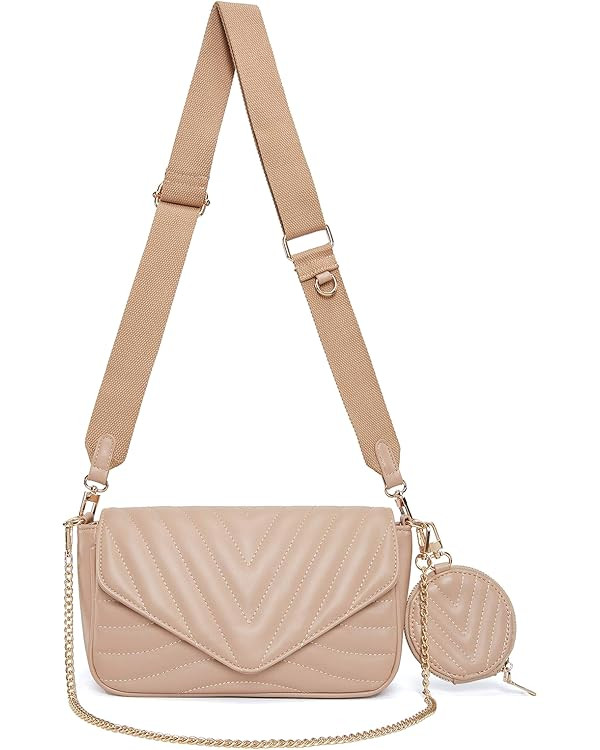 Small Quilted Crossbody Bags for Women Stylish Designer Purses and Handbags with Coin Purse inclu... | Amazon (US)