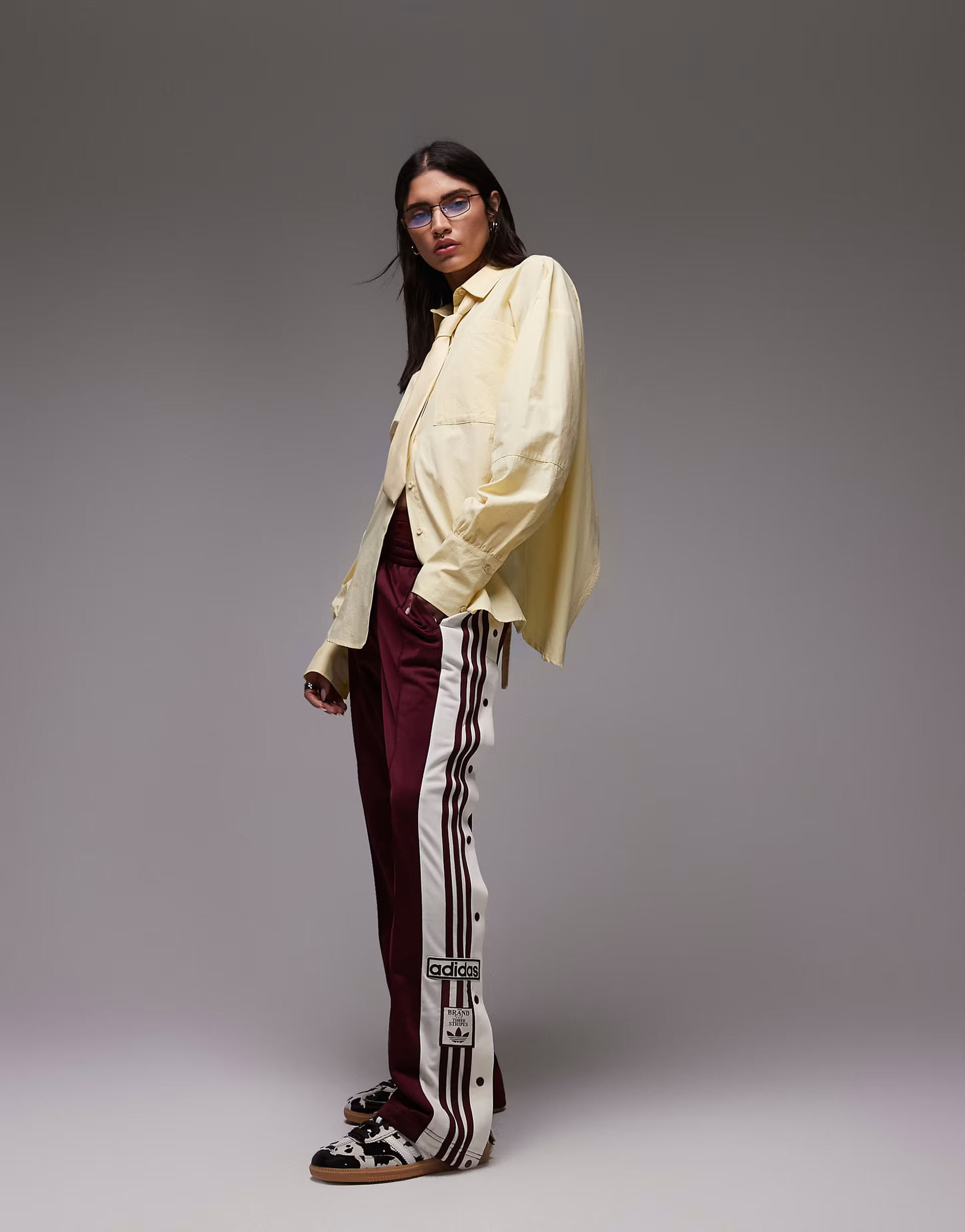 adidas Originals Adibreak track pants in burgundy | ASOS | ASOS (Global)