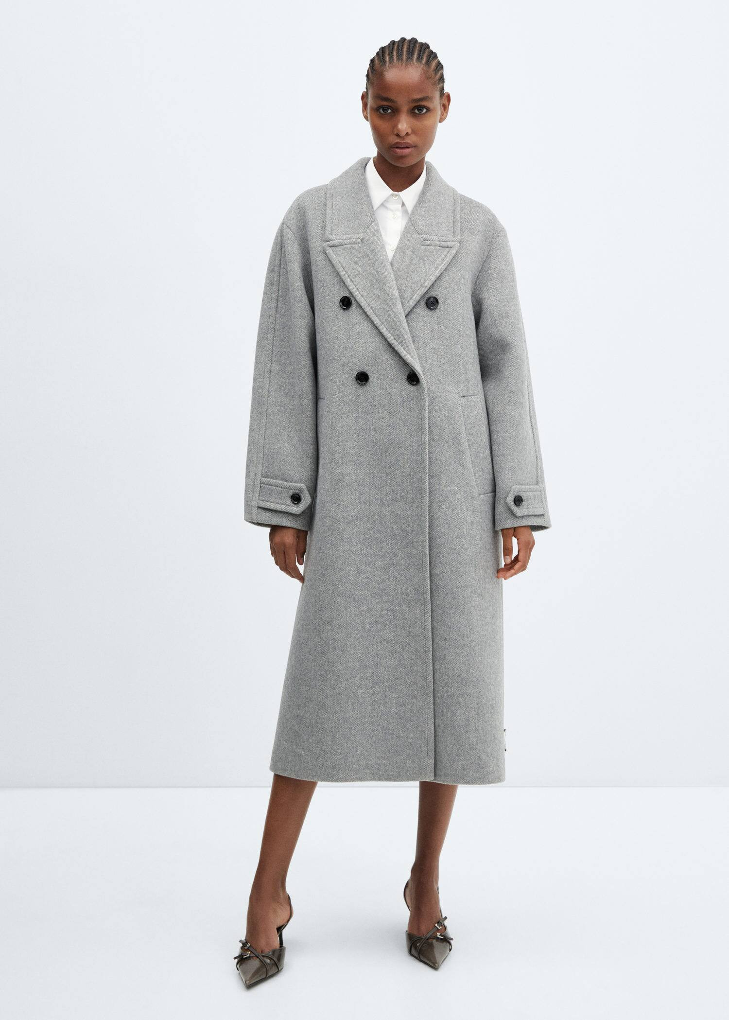 Oversize wool coat -  Women | Mango USA | MANGO (US)