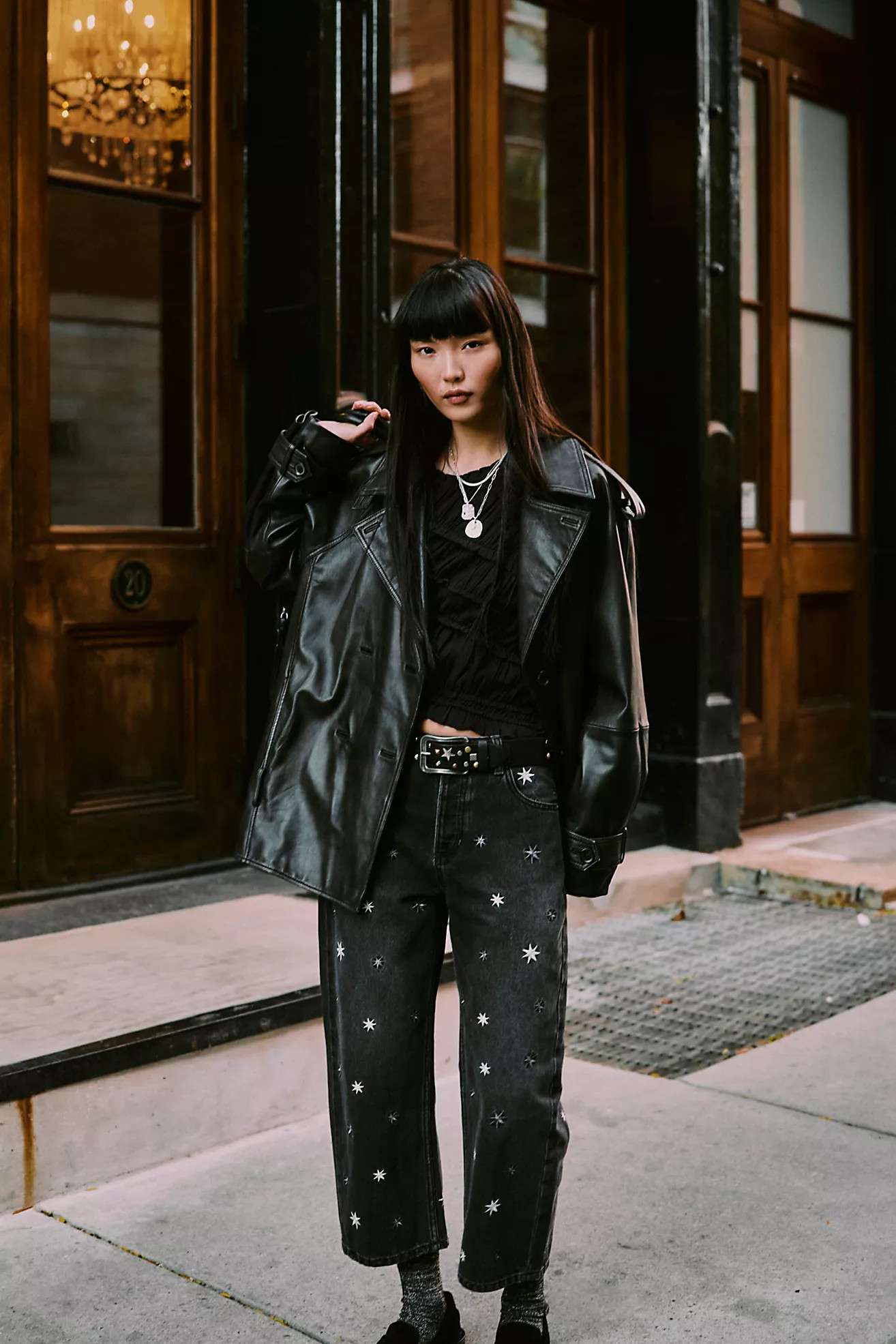 We The Free Deep Trance Shine Embroidered Dropped Boyfriend Jeans | Free People (Global - UK&FR Excluded)