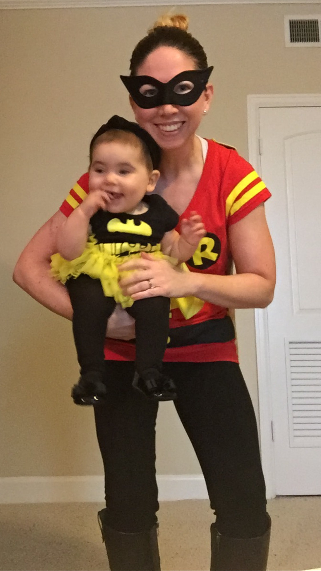 Mommy and me super hero Halloween costume idea 