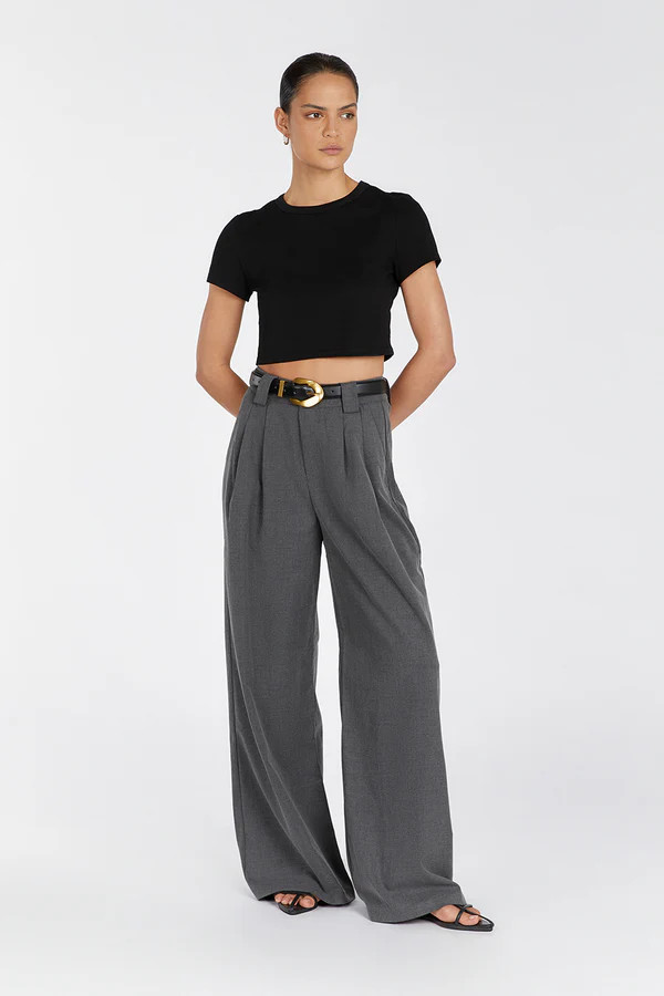 HARLEY CHARCOAL WOOL BLEND PANT | DISSH