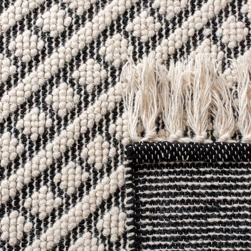 Brashear Handmade Wool Ivory/Black Rug | Wayfair North America