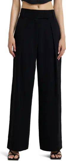 River Island Pleated Wide Leg Trousers | Nordstrom | Nordstrom
