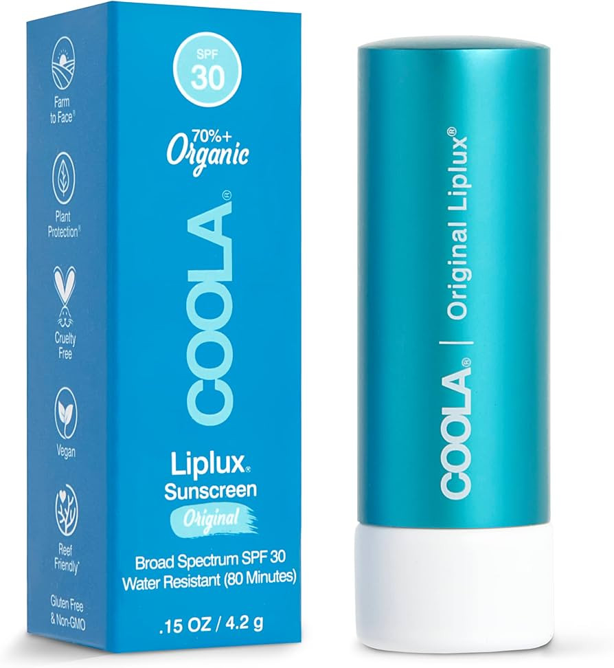 COOLA Organic Liplux Lip Balm and Sunscreen with SPF 30, Dermatologist Tested Lip Care for Daily ... | Amazon (US)