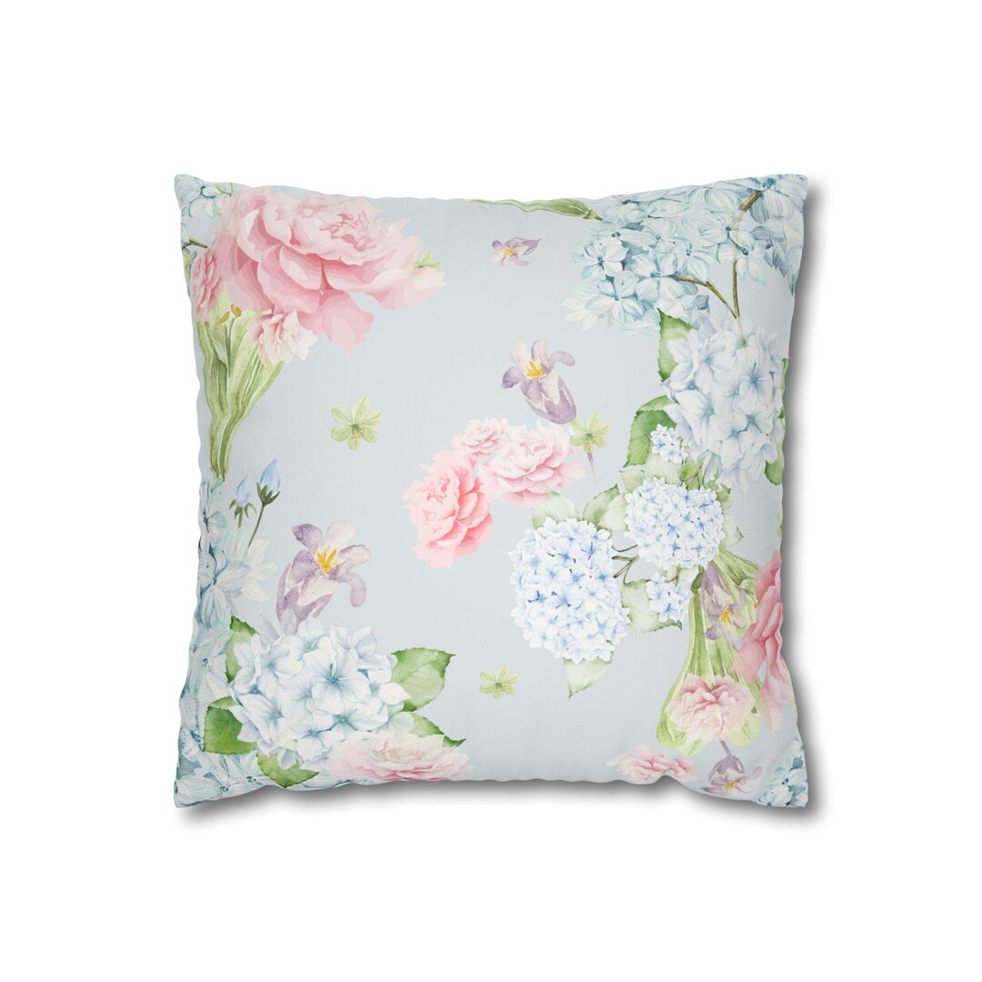Faux Suede Square Pillowcase: Sophie Floral - Etsy | Etsy (US)