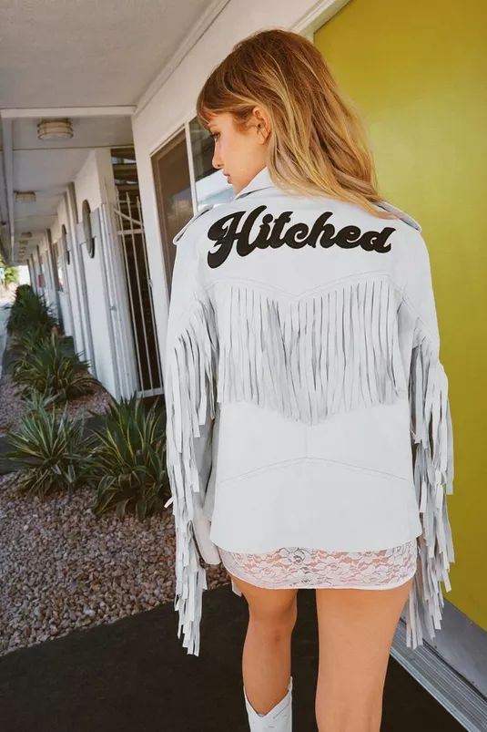 Just Hitched Graphic Real Leather Fringe Jacket | Nasty Gal (US)