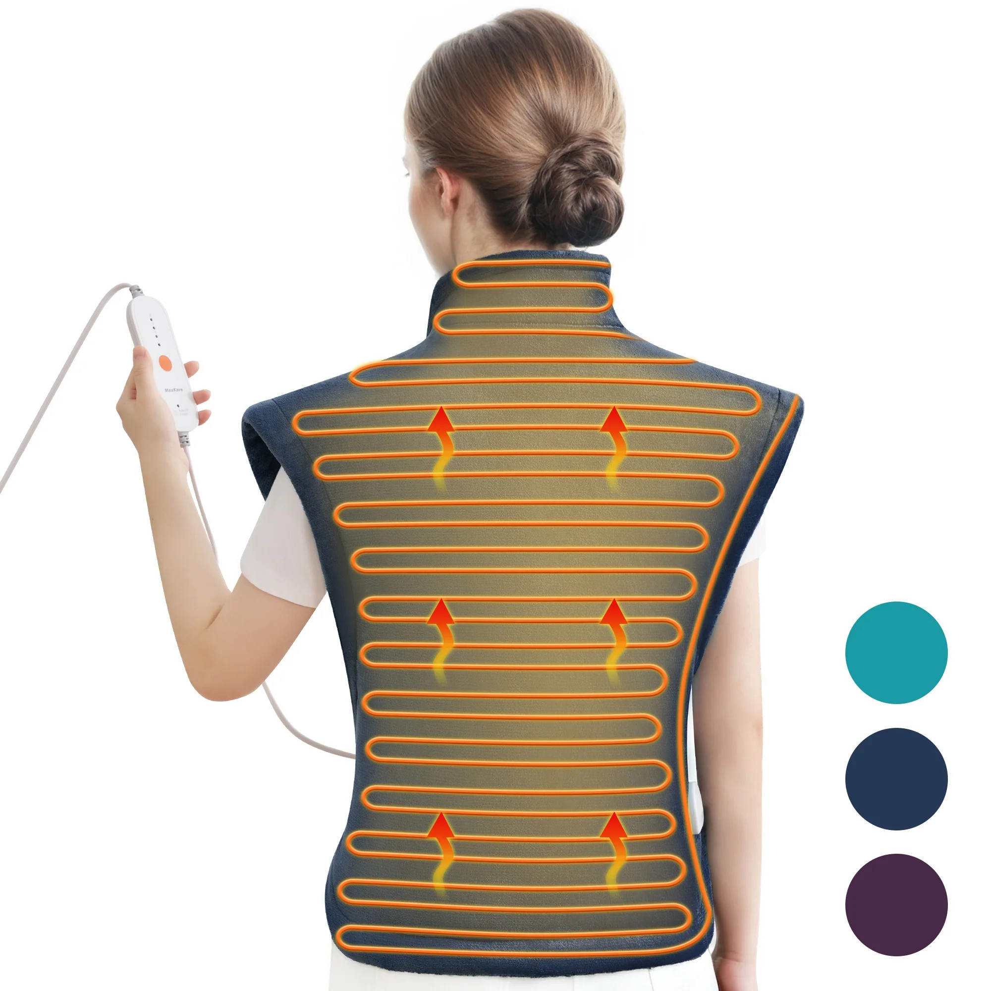 MaxKare Ultra Soft Heating Pad with 4 Heat Settings & Auto Shut-off, for Full Body Stress Relief,... | Walmart (US)