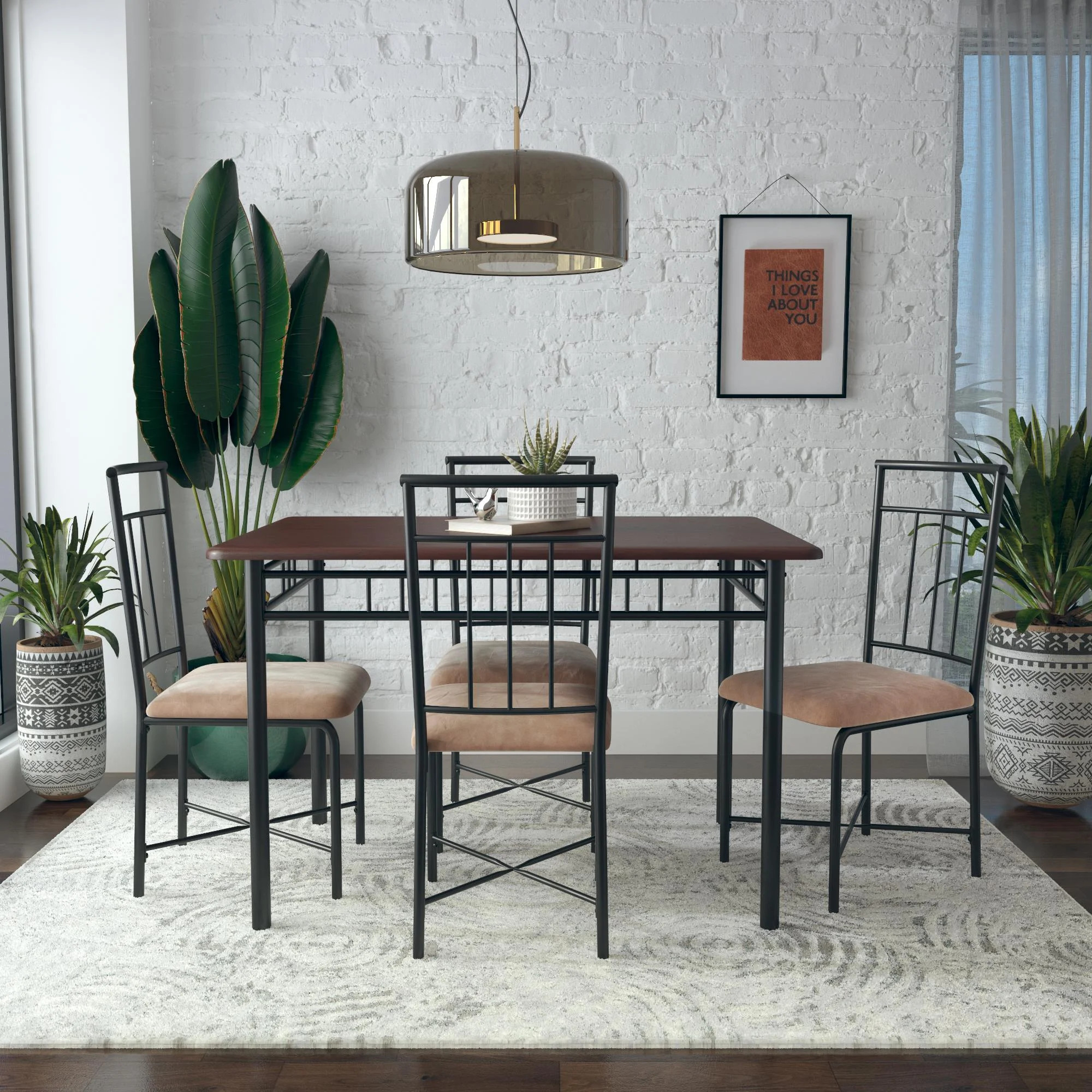 Mainstays 5-Piece Dining Set, Multiple Colors | Walmart (US)