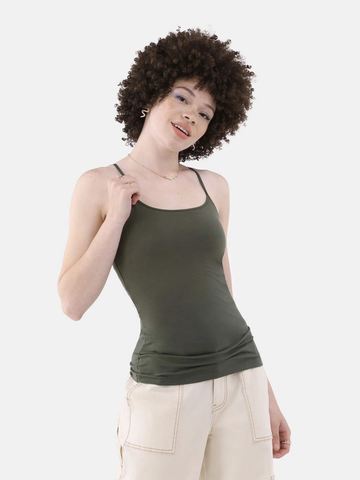 No Boundaries Shelf Bra Cami Top, Women's and Women's Plus - Walmart.com | Walmart (US)