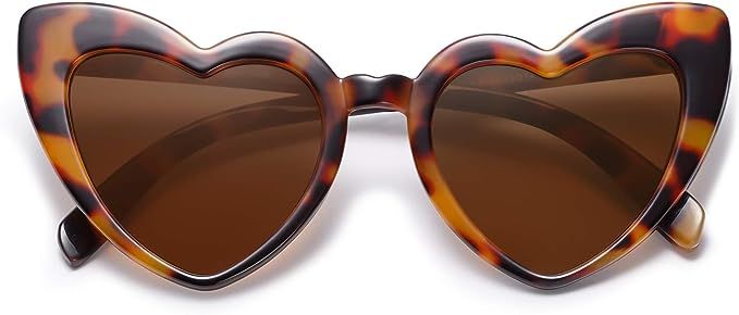SOJOS Heart Shaped Sunglasses Clout Goggle Vintage Cat Eye Mod Style Retro Glasses Kurt Cobain SJ... | Amazon (US)
