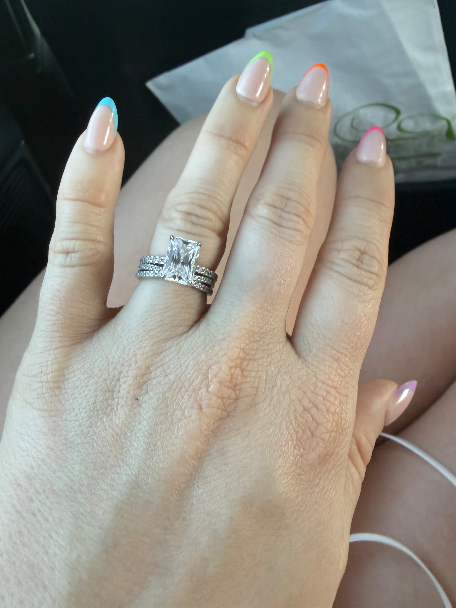 I found a “Travel ring” gives me a lot of peace of mind! I don’t worry about losing it if I take it off or messing it up when we’re out & about!  Runs true to size!

#LTKootd #LTKTravel