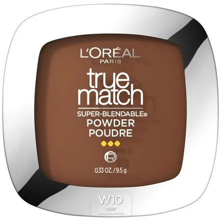 L'Oreal Paris True Match Powder Foundation Makeup, Oil Free, W10 Deep, 0.33 oz | Walmart (US)
