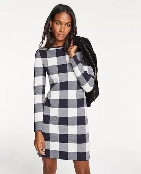 Buffalo Plaid Sweater Dress | Ann Taylor (US)