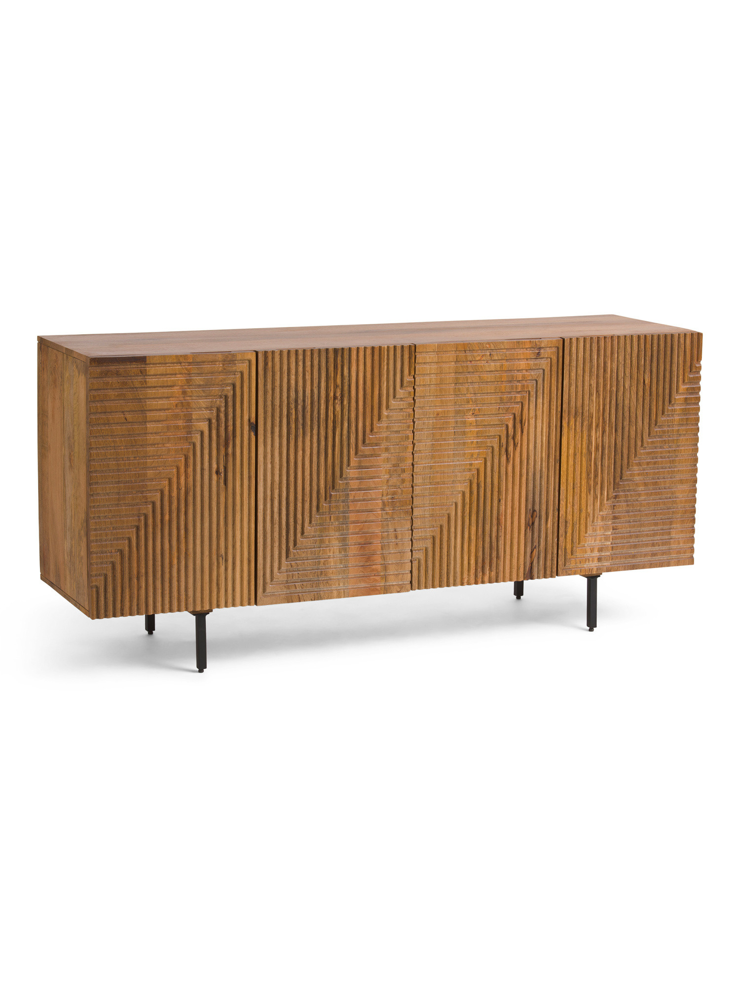 4 Door Wood Fluteboard Cabinet | TJ Maxx