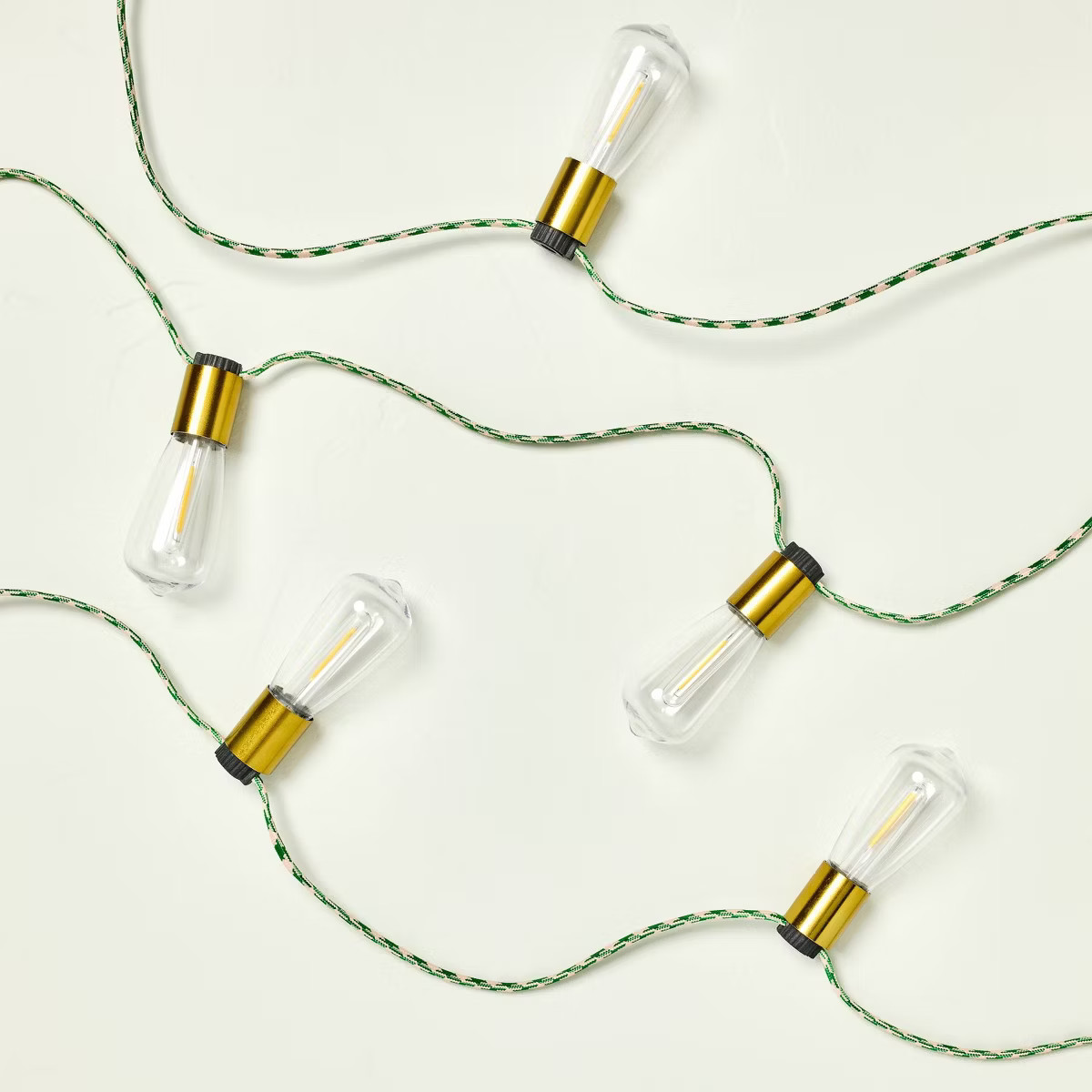 10ct LED Corded Indoor/Outdoor String Lights Green/Beige - Hearth & Hand™ with Magnolia | Target