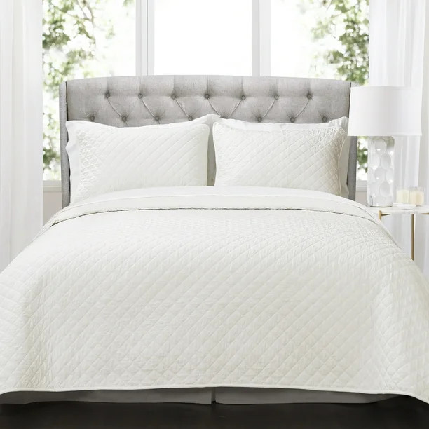 Ava Diamond Oversized Cotton Quilt 3pc Set | Walmart (US)