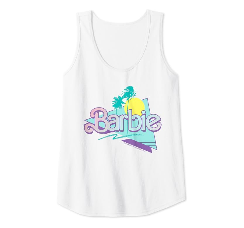 Barbie 90's Barbie Logo Tank Top | Amazon (US)
