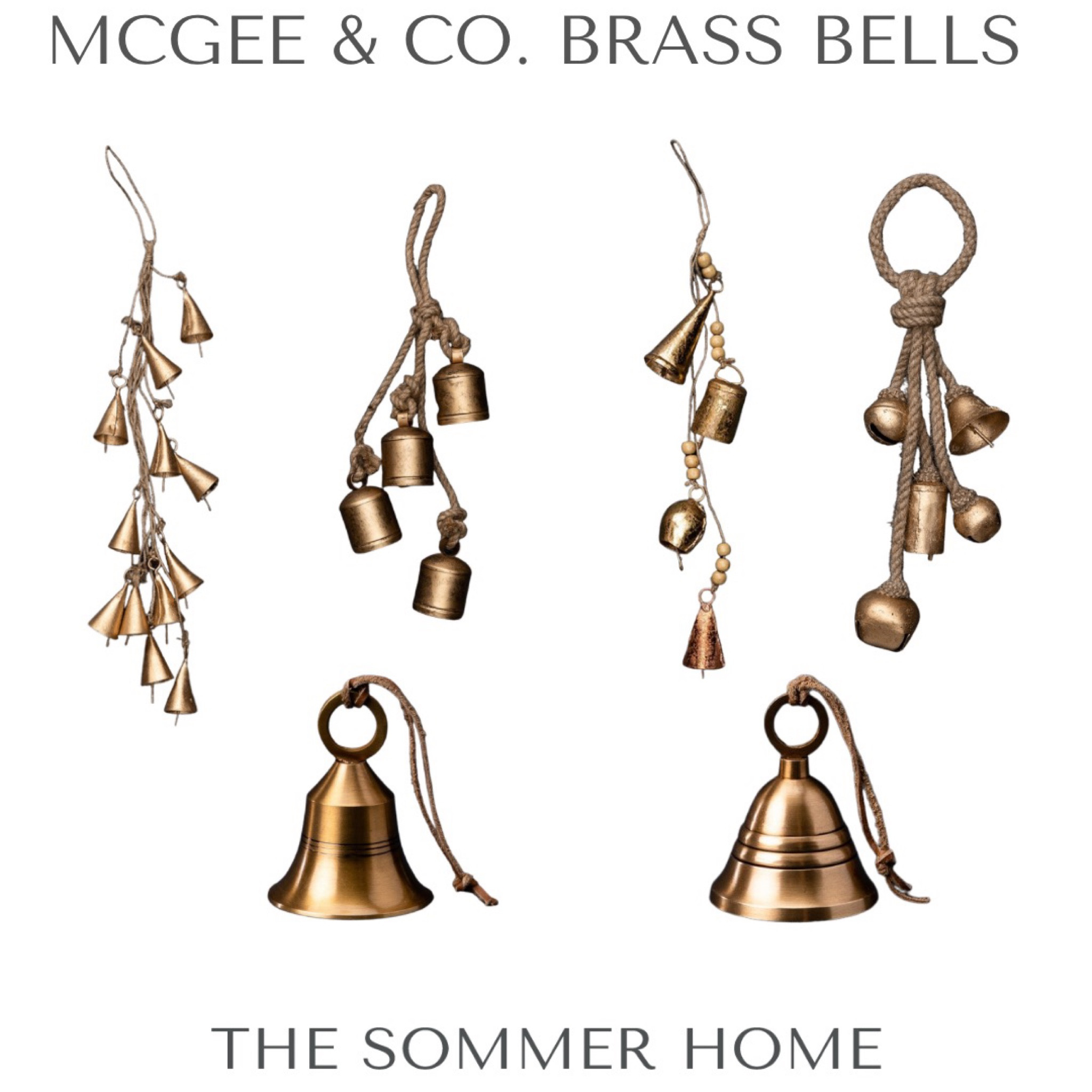 Christmas decor, brass bells, coffee table decor, mantel decor, mantle decor, shelf decor, holiday bells, McGee and Co. Studio McGee 

#LTKSeasonal #LTKhome #LTKunder50