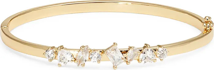 Cubic Zirconia Cluster Hinge Bangle | Nordstrom