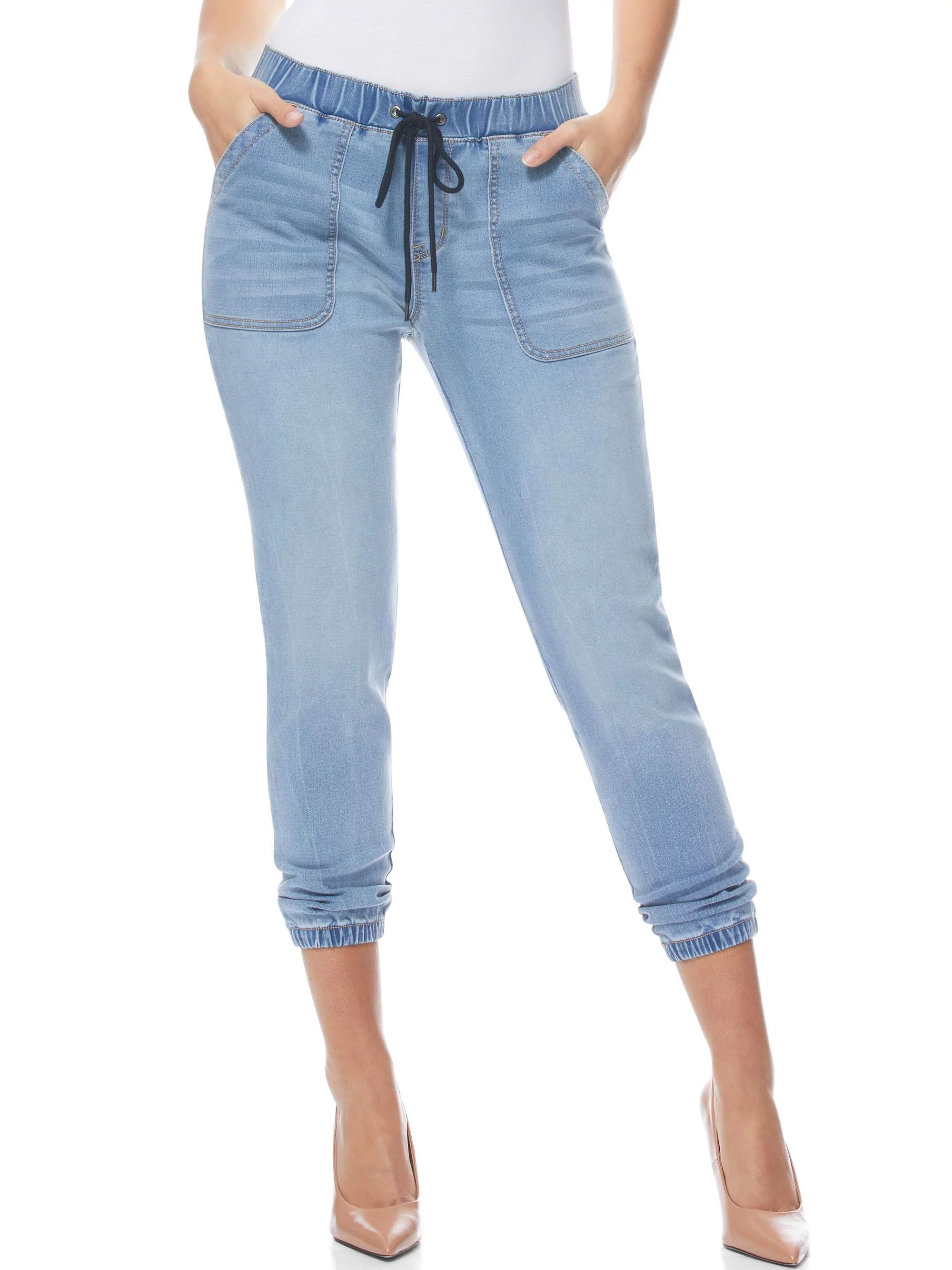 Sofia Jeans by Sofia Vergara Ariel Knit Tie Front Utility Joggers, Women's | Walmart (US)