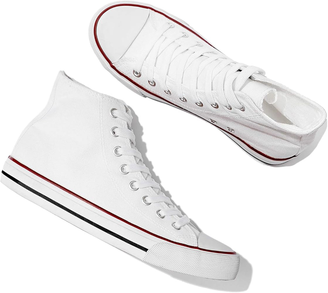 yageyan Womens High Top Canvas Sneakers Lace up Fashion Shoes for Women Casual Classic | Amazon (US)
