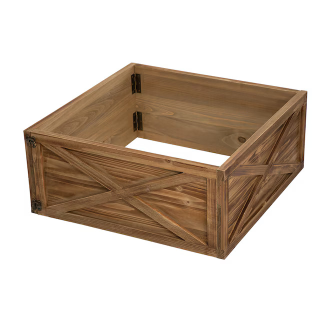 Glitzhome 26-in Brown Tree Collar Tree Skirt | Lowe's