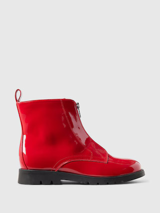 Kids Vegan Patent Leather Ankle Boots | Gap (US)