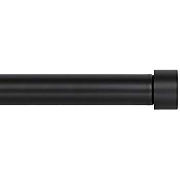 Ivilon Drapery Window Curtain Rod - End Cap Style Design 1 Inch Pole. 48 to 86 Inch Color Black | Amazon (US)