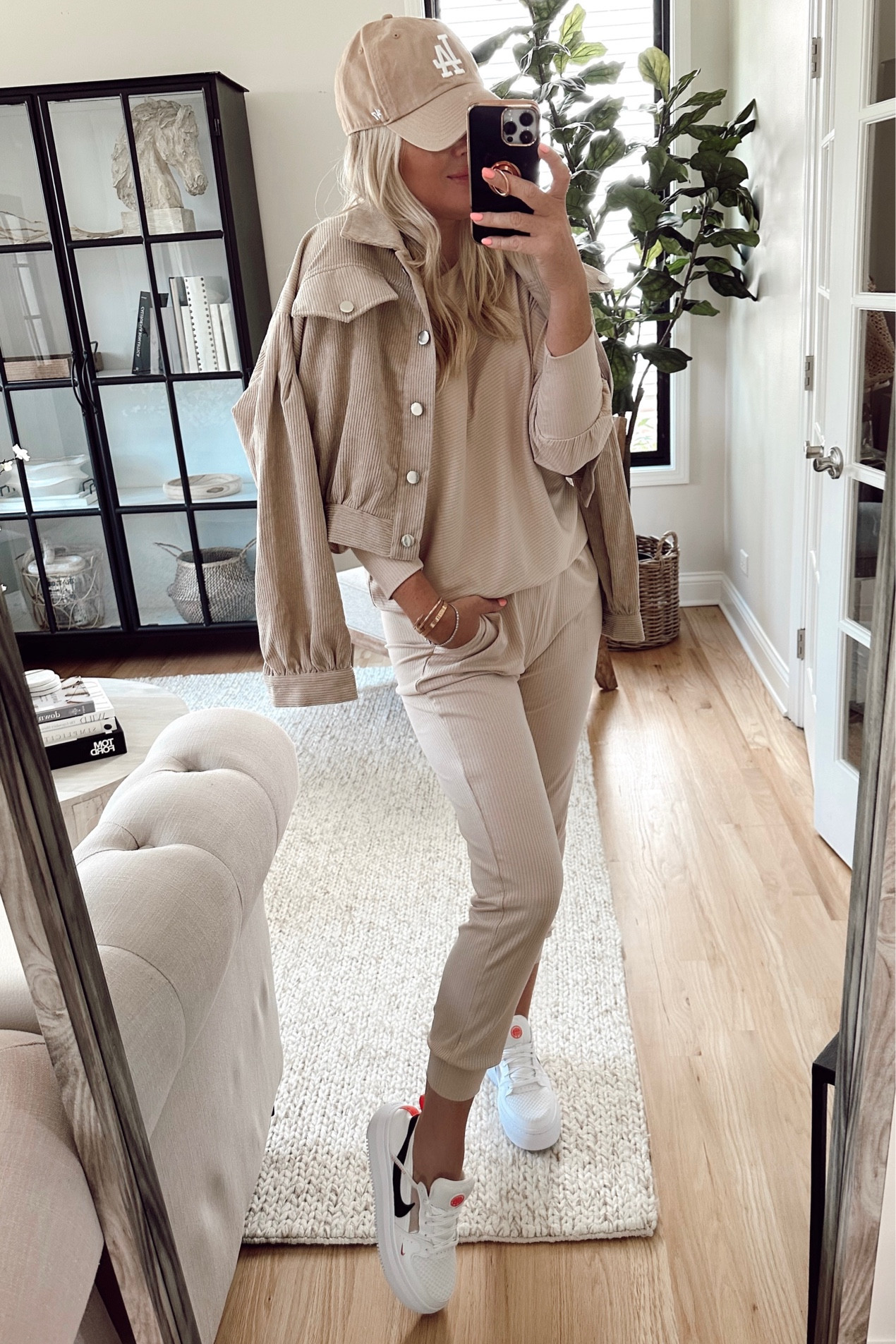 Amazon lounge set & sneakers on SALE! 
An elevated loungewear look. Would be GREAT for travel or lounging. Lightweight and washes well. 
I’m in a small. 
Nike code: SCHOOL20

Loungewear. Airport outfit. Travel outfit. Trends. Fall fashion. Neutral look. Matching set. Amazon fashion. 

#LTKstyletip #LTKunder50 #LTKtravel
