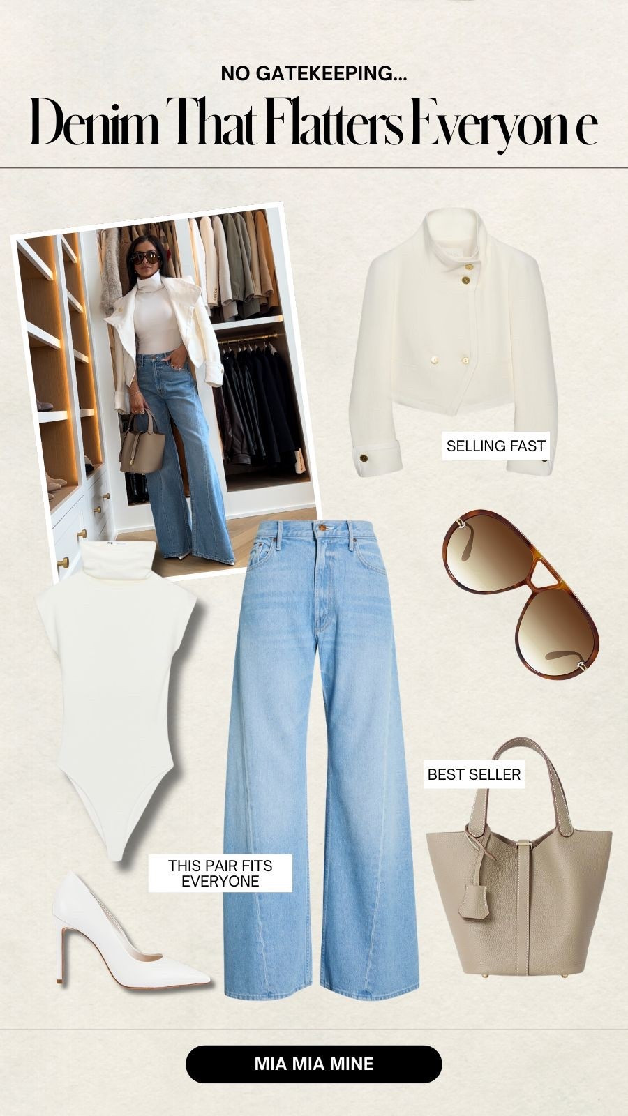 The denim fit that looks good on everyone 
Mother Lemon twist jeans in color Munchies - wearing a 23 - size down 
Zara viral white jacket wearing an XS runs TTS 
Prada white pumps size down by 1/2
Amazon Hermes inspired bag
Amazon gradient lens sunglasses 



#LTKWorkwear #LTKOver40 #LTKPetite