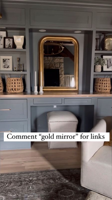 This gold mirror is everything! I’ve been using it not only in our personal home but also in our projects and it’s just the perfect statement not matter where it’s used.  I’m also linking you up to our favorite study projects. #design #mirror #goldmirror #office #study

#LTKVideo #LTKhome