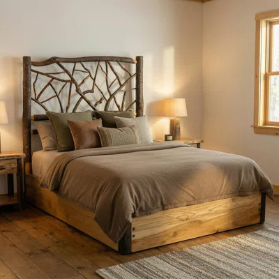Hickory Log Twig Platform Bed | Wayfair North America