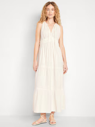 Fit & Flare Crinkle Gauze Maxi Dress | Old Navy | Old Navy (US)