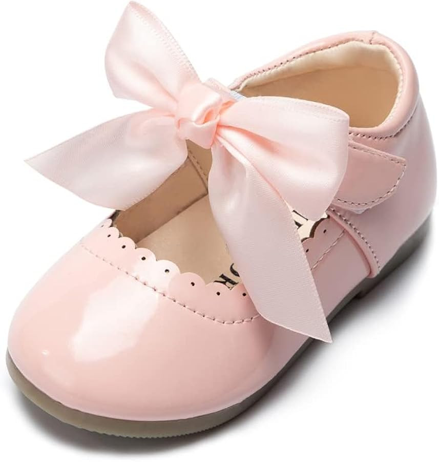 Fromosa Toddler Girls Mary Jane Dress Shoes Ballet Flats Little Girls Soft Slip-On Bowknot Prince... | Amazon (US)