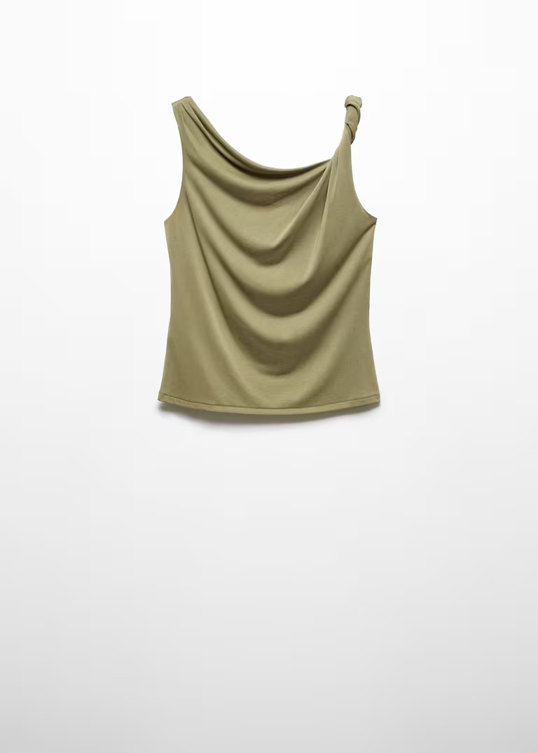 Draped detail top -  Women | Mango USA | MANGO (US)