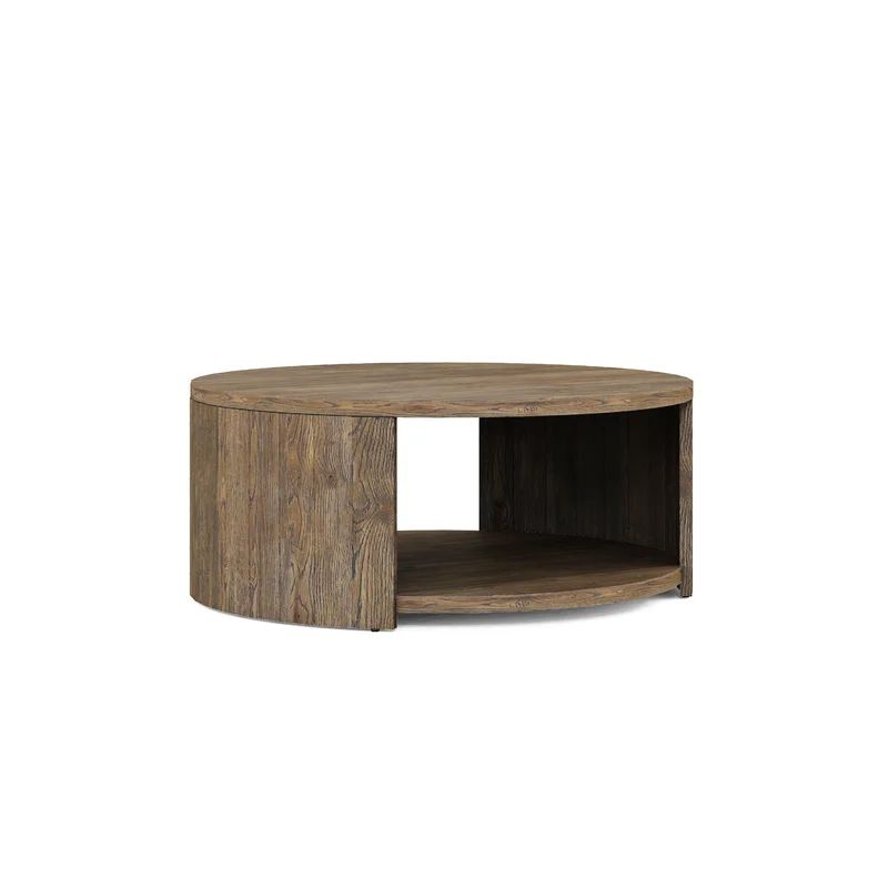 Groover Solid Wood Floor Shelf Coffee Table with Storage | Wayfair North America