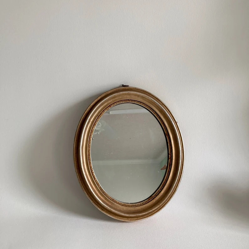 Borghese Mid Century Oval Wall Mirror Gold Silver Finish - Etsy | Etsy (US)
