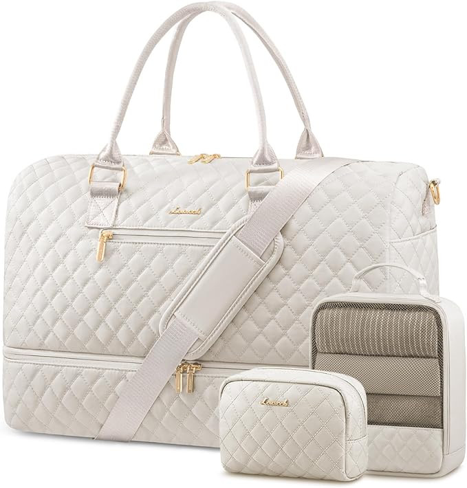 LOVEVOOK Travel Duffle Bag for Women, Weekender Overnight Bag with Shoe Compartment, Carry on Bag... | Amazon (US)