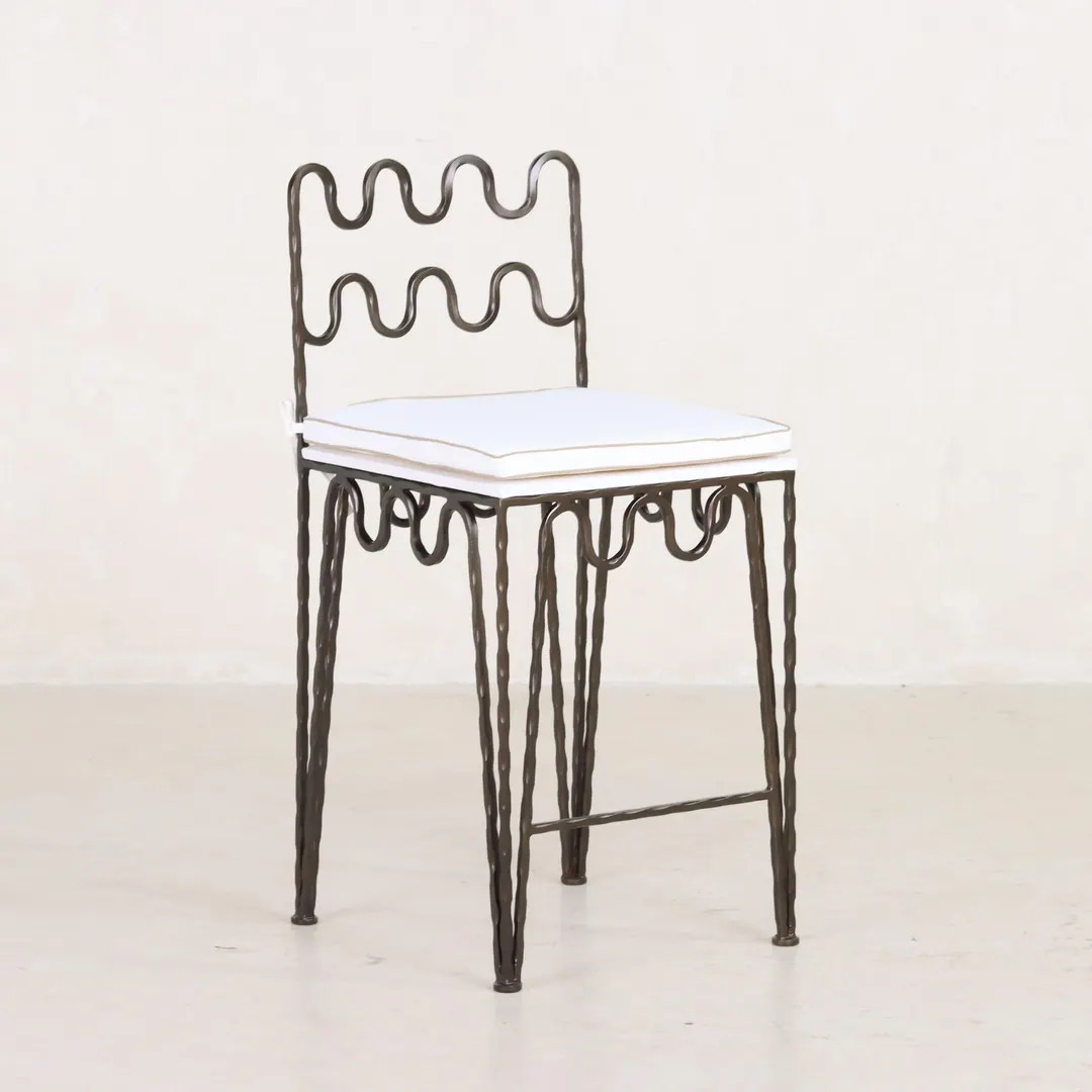 Wave Metal/iron Counter Stool | Indoor & Outdoor - Etsy | Etsy (US)