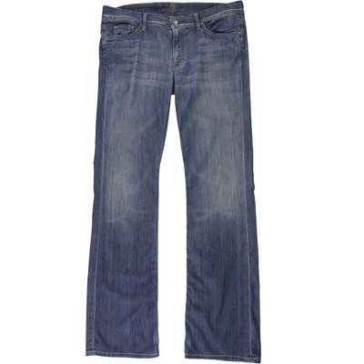 7 For All ManKind Womens Solid Straight Leg Jeans, blue, 32 | Target