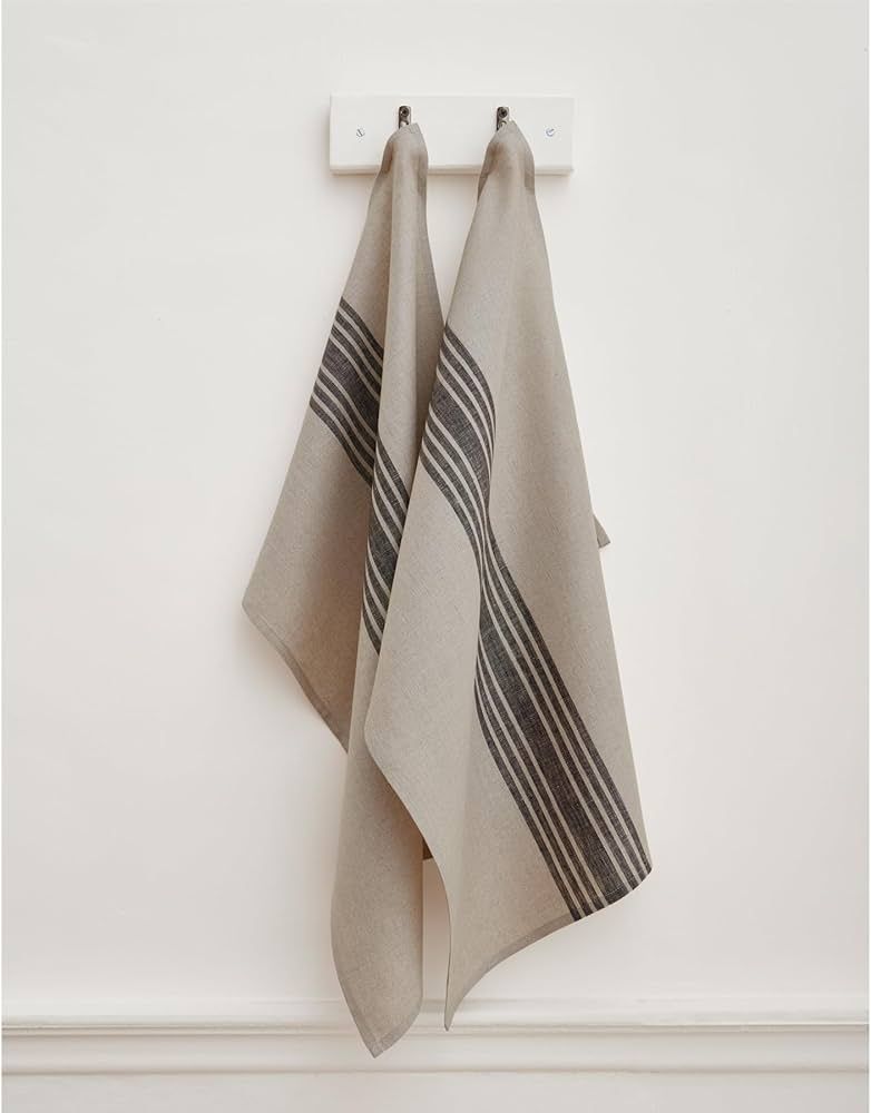 Solino Home Linen Kitchen Towels 17 x 26 Inch – 100% Pure Linen Farmhouse Kitchen/Tea Towels Se... | Amazon (US)